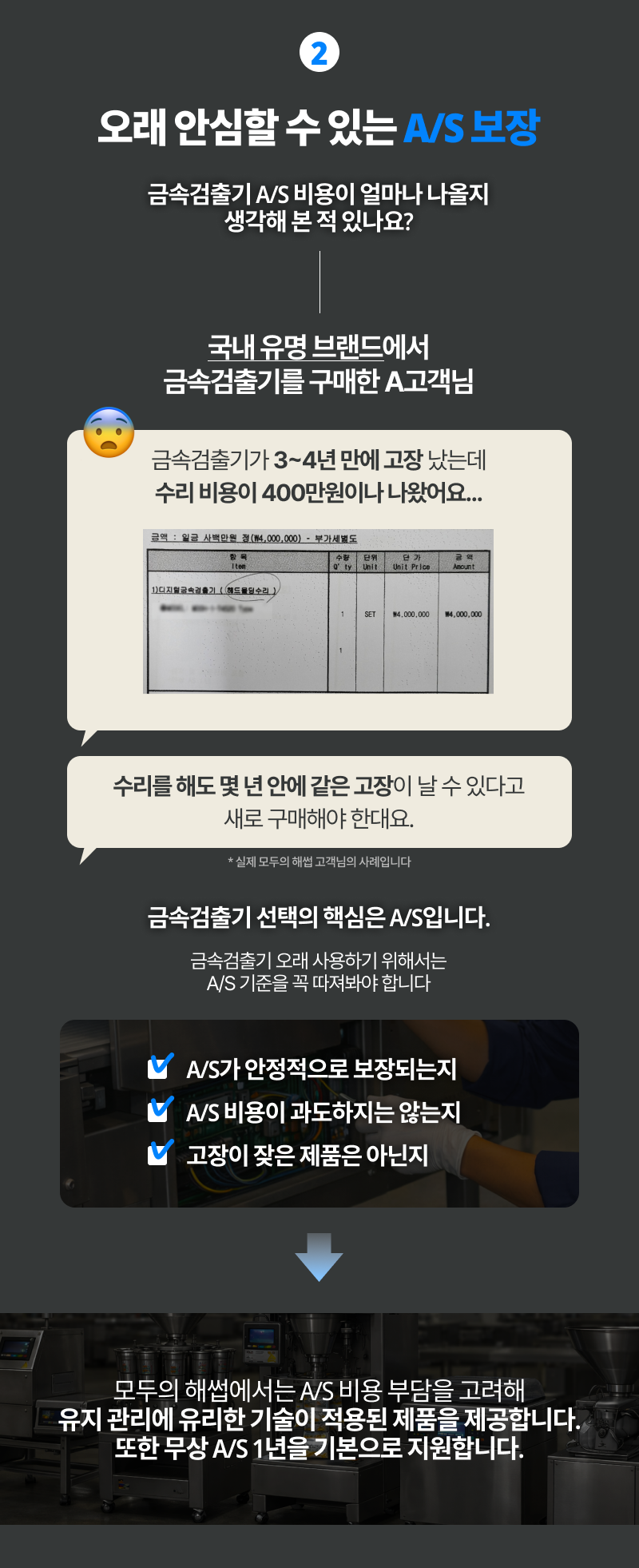 모두의 해썹 금속검출기 A/S 보장